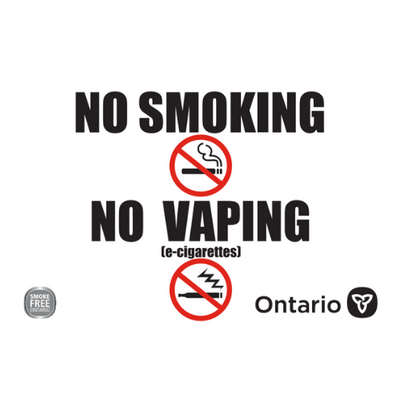 Ontario SFOA – No Smoking / No Vaping (Landscape) Niagara Stands Out