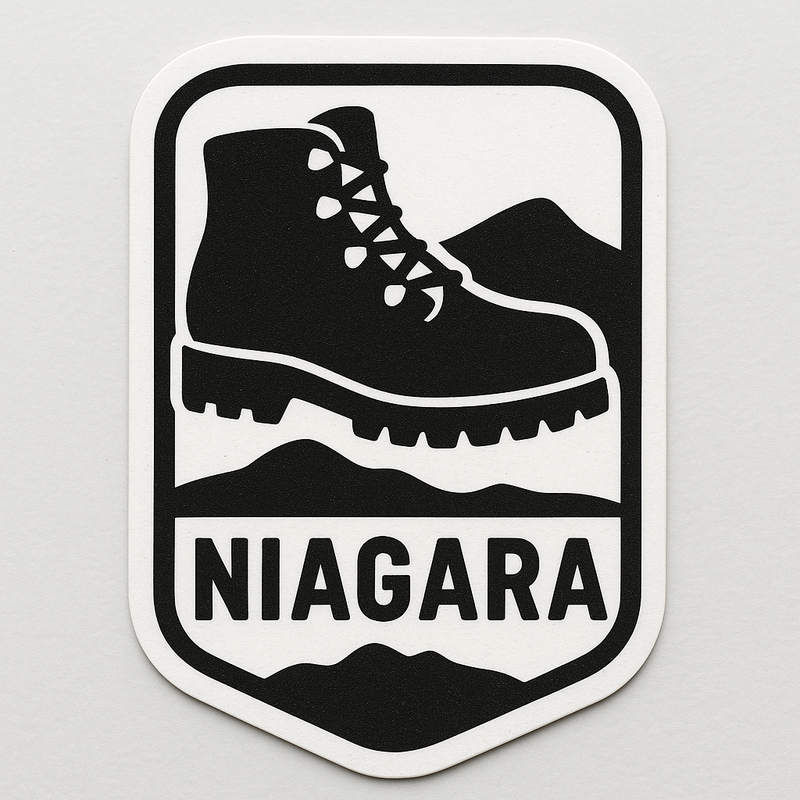 Waterproof Niagara Hiking Boot Decal Orajet vinyl sticker (3" | 4" | 5") preview 1