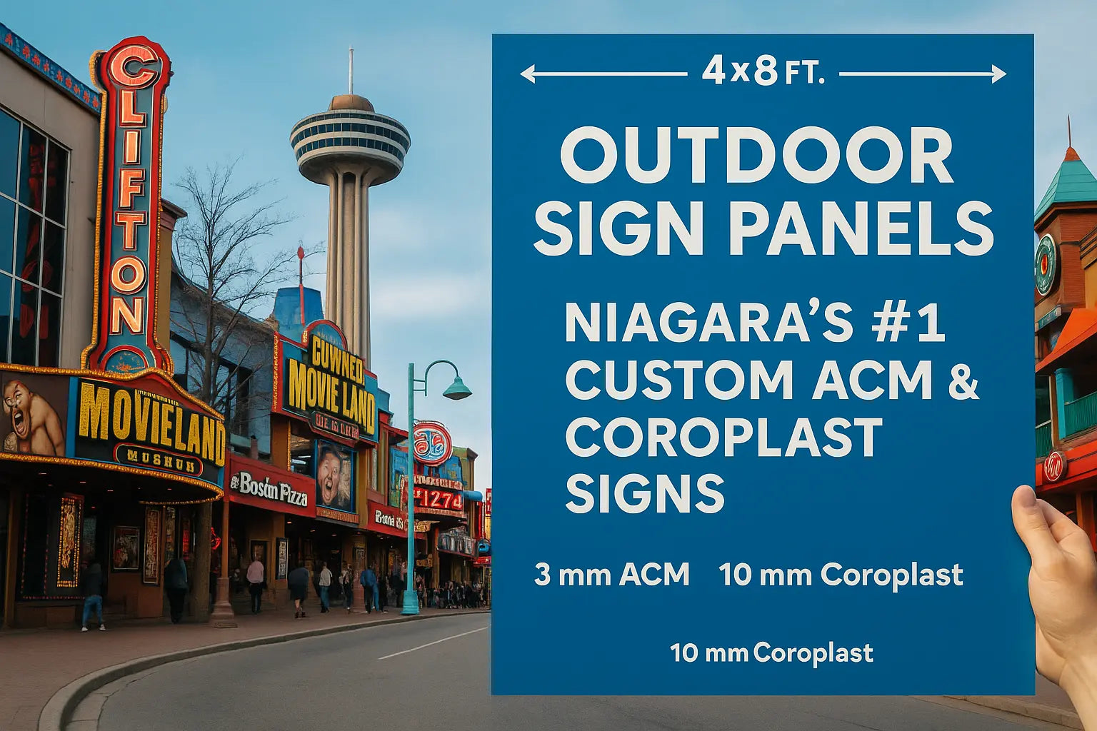 Custom Outdoor Sign Panels – Pickup or Install in Niagara Niagara Stands Out
