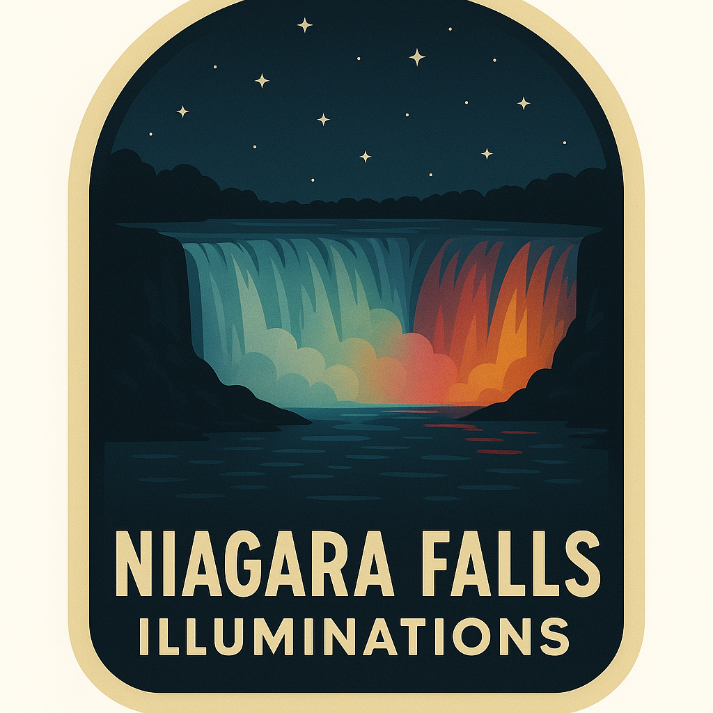 Holographic night illuminations sticker Niagara Falls