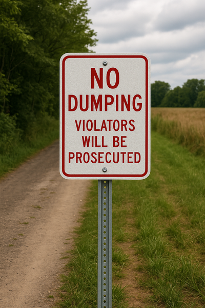 No Dumping — Violators Will Be Prosecuted (Niagara) Niagara Stands Out