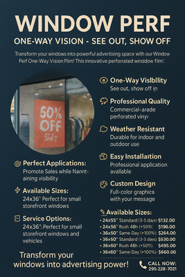 Window Perf — One-Way Vision Niagara Stands Out