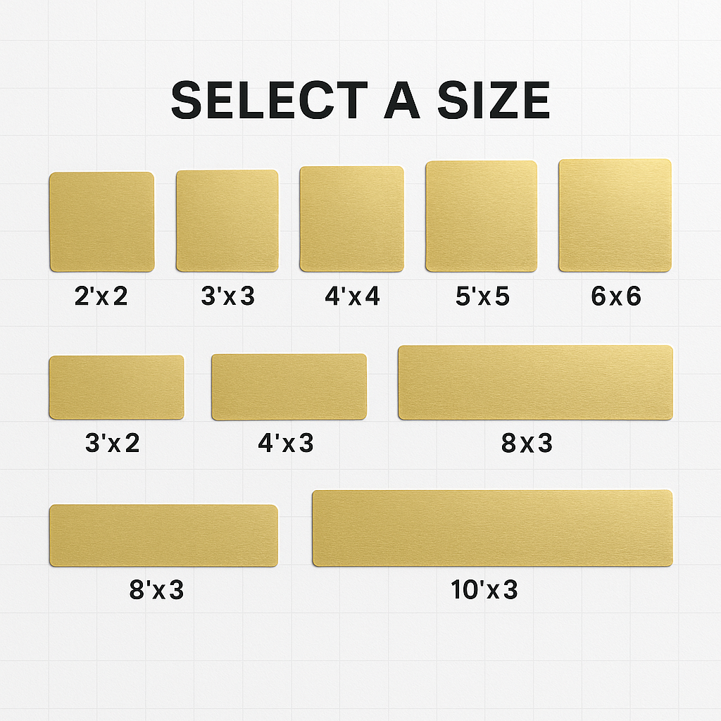 Custom Metallic Decals — Upload Your Design (Gold, Silver - Niagara Stands Out