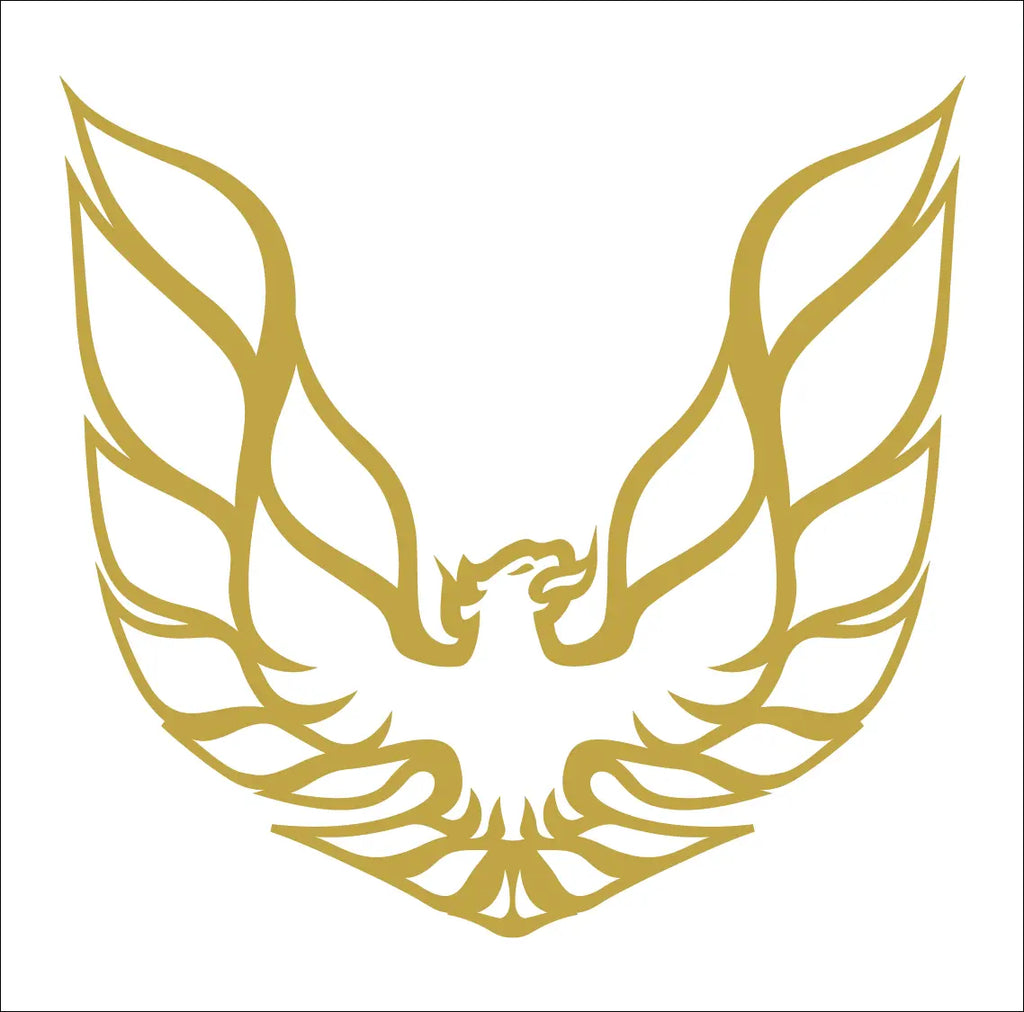 Gold Phoenix Firebird Decal - Premium Vinyl Car Sticker Niagara Stands Out