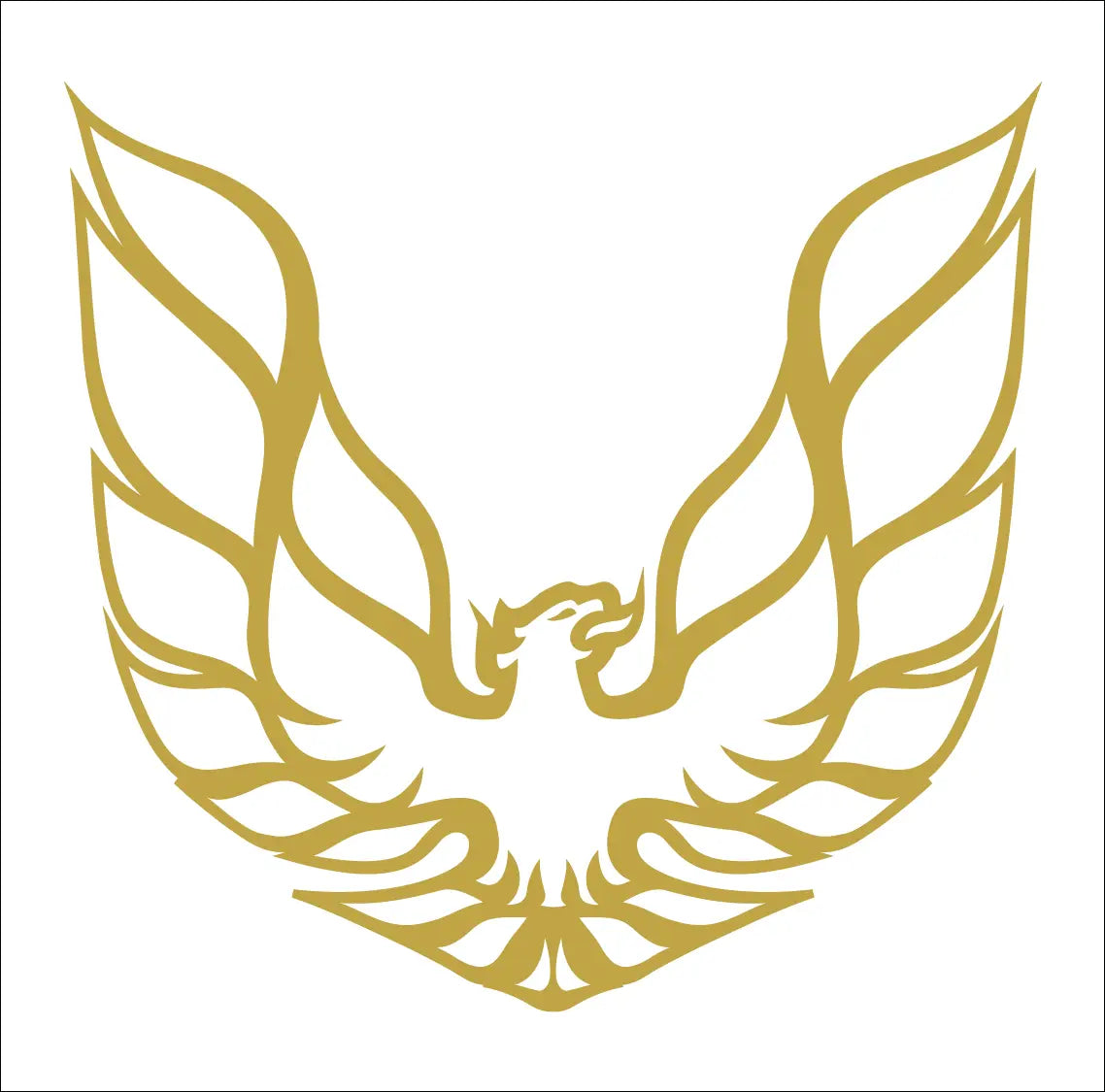 Gold Phoenix Firebird Decal - Premium Vinyl Car Sticker Niagara Stands Out