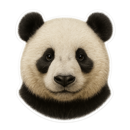 Panda Face Close-Up Sticker Design Orajet vinyl sticker (3 in | 5 in | 7.5 in) preview 1