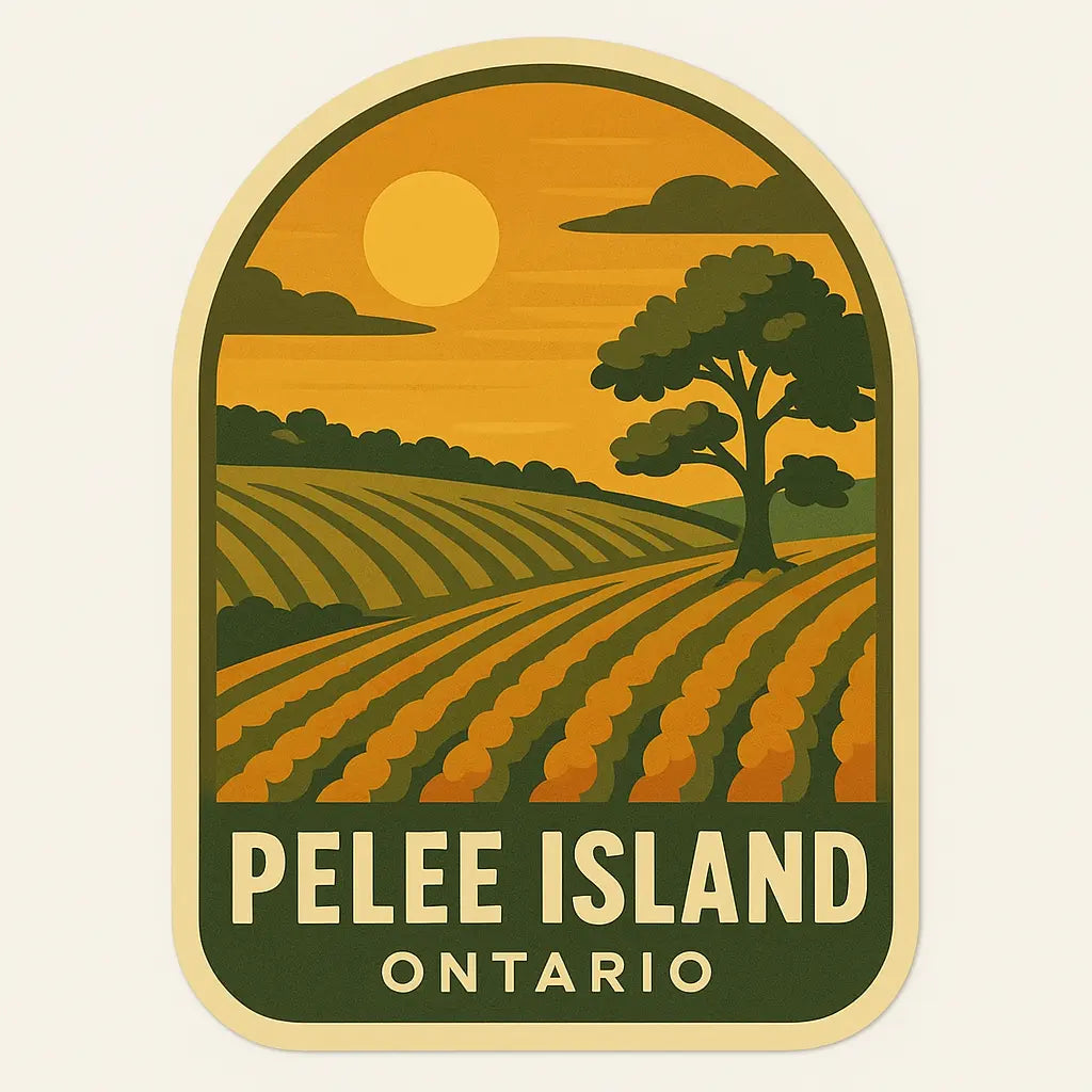 Ontario wine region sticker 3×3 in Die-Cut