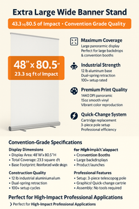 Premium Banner 33×81 Chrome (Niagara) | 5-7 Days