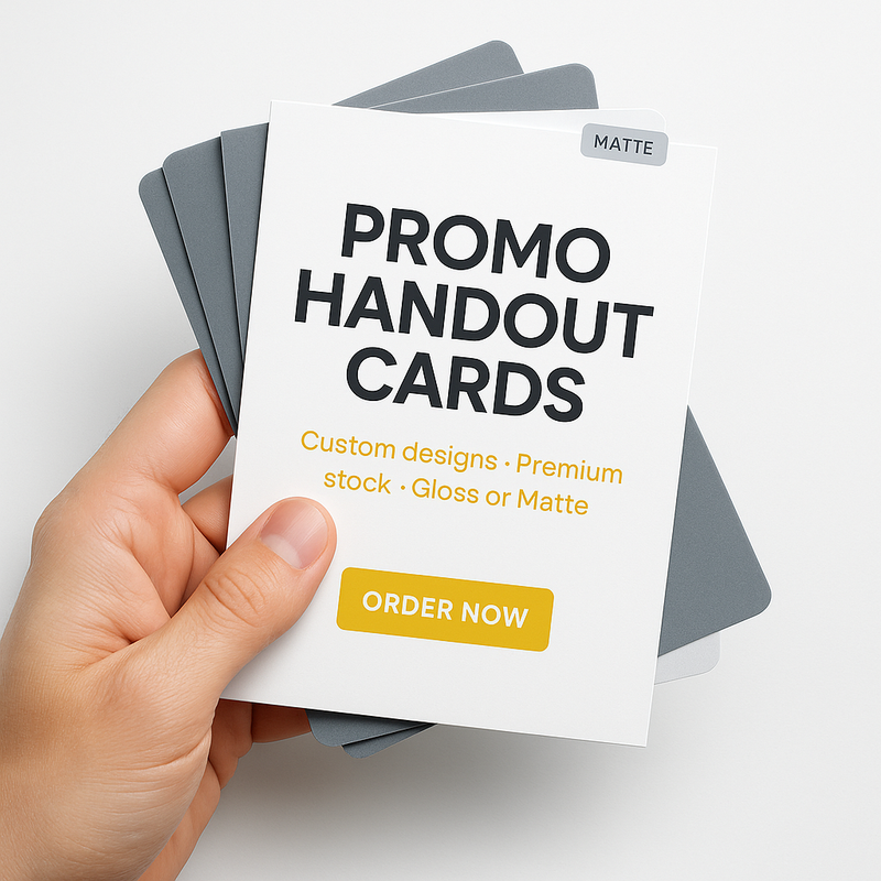 Promo Handout Cards Canada — Custom Business Cards & Mark Promo Handout Cards Displayed Neatly