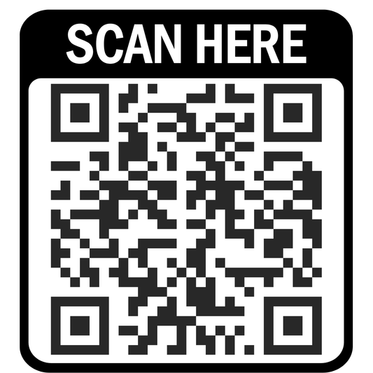 Custom QR code stickers for social media - tap or scan to follow designs in various styles