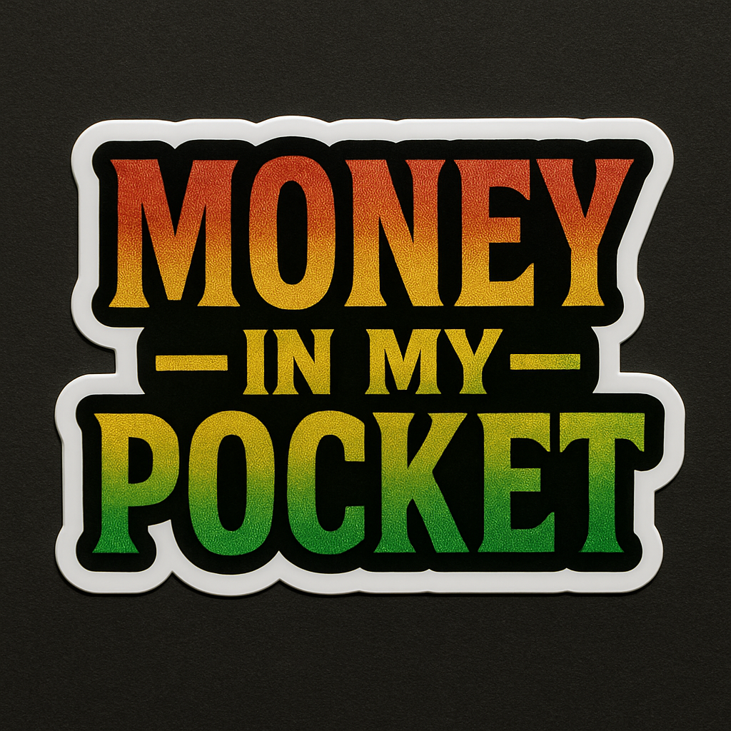 rastafarian money vinyl sticker