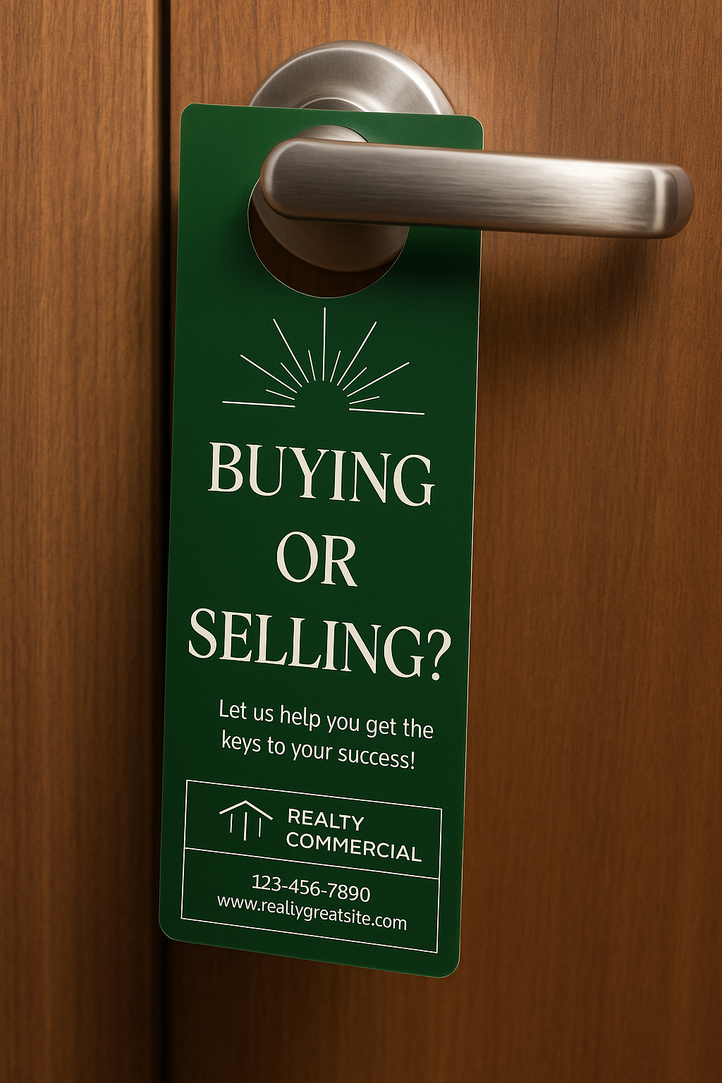 Custom Door Hangers with QR Code | 14pt UV High Gloss | Canada Wide Shipping | Niagara Stands Out