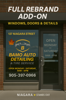 Signage Intake Rebrand Packages