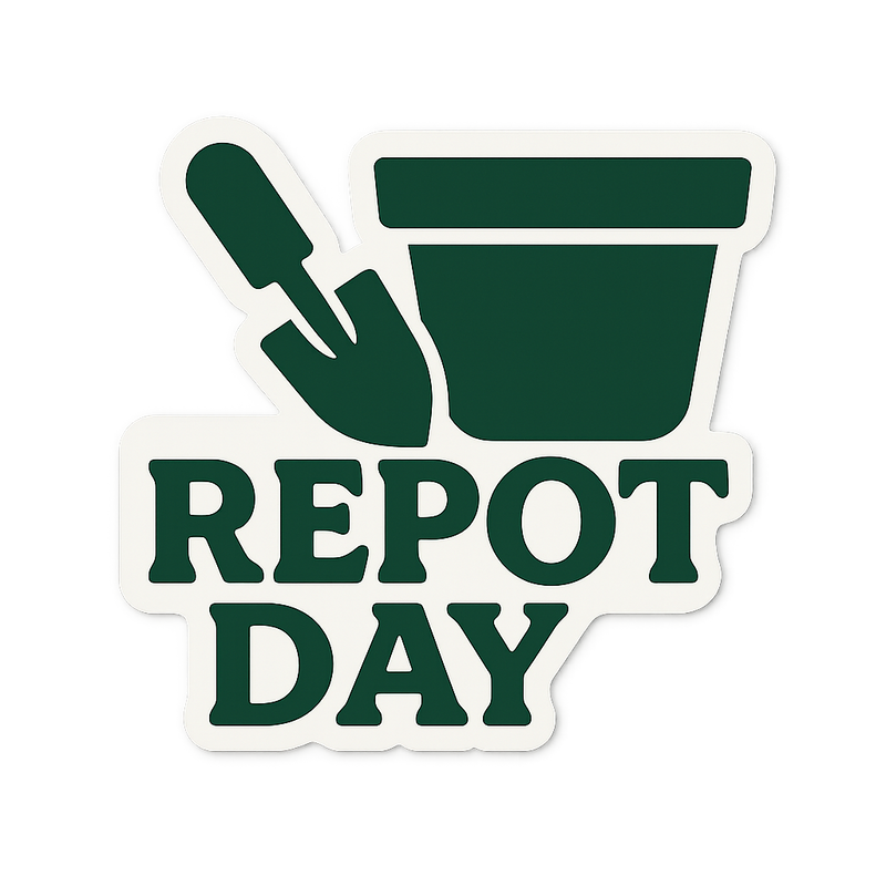 Same-Day Repot Day Gardening Sticker Sticker in Niagara Repot Day Gardening Sticker