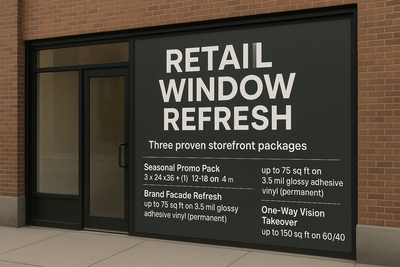 Retail Window Refresh — Storefront Window Graphics Niagara Stands Out