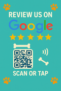 Google Review NFC Decal for Pet Shops - Tap or Scan to Review