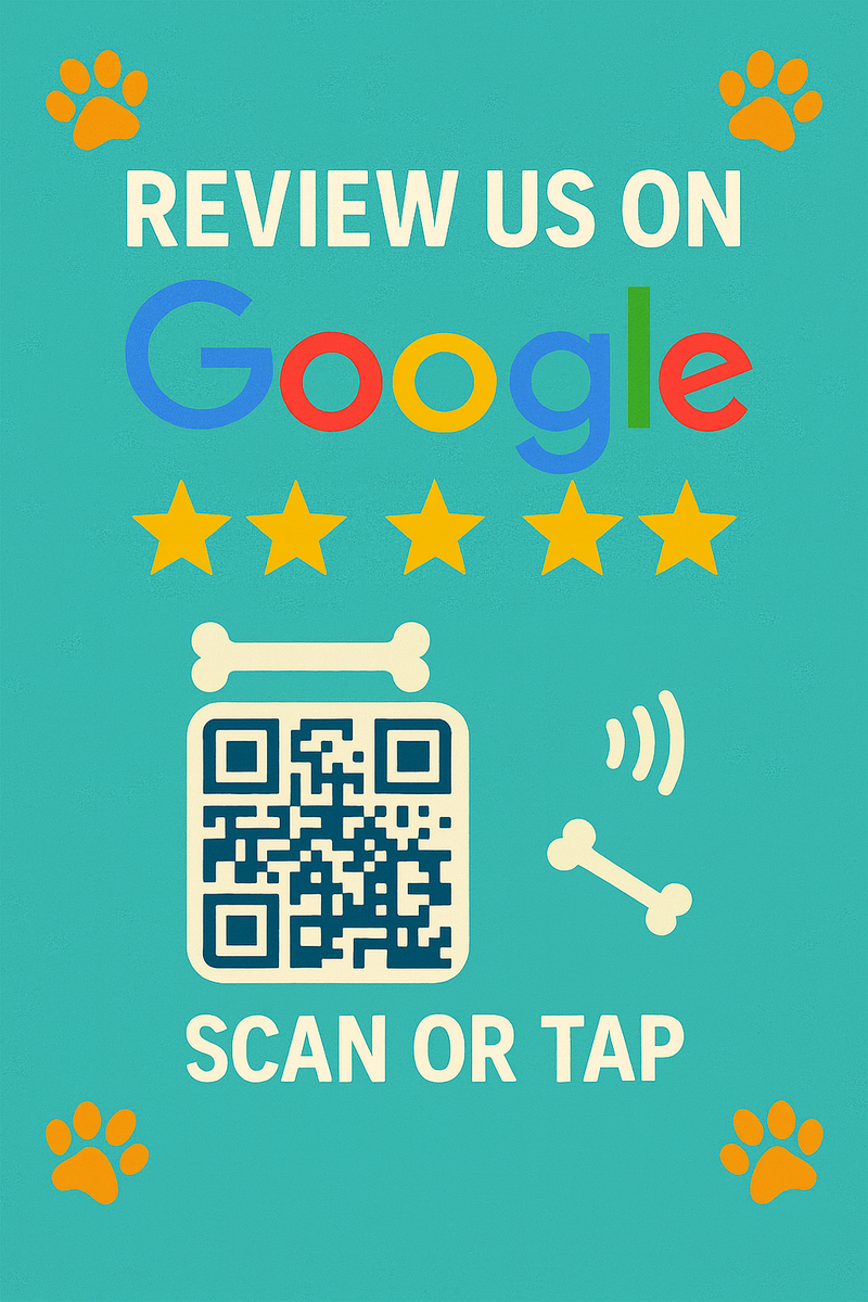 Google Review NFC Decal for Pet Shops - Tap or Scan to Review