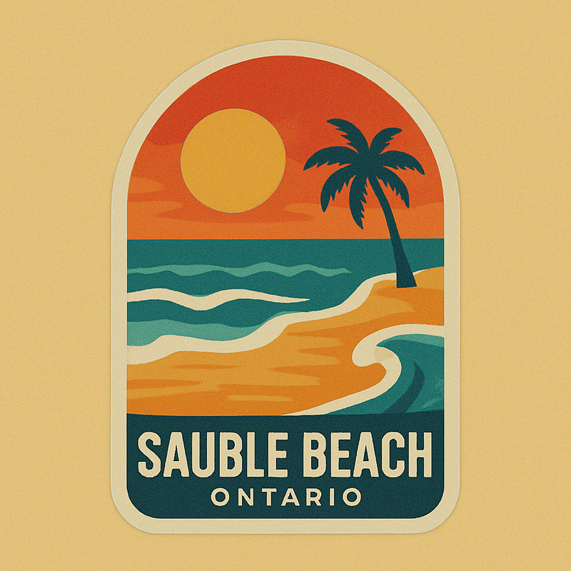 Sauble-beach-ontario-sticker | Canada Travel Sticker - Product Image
