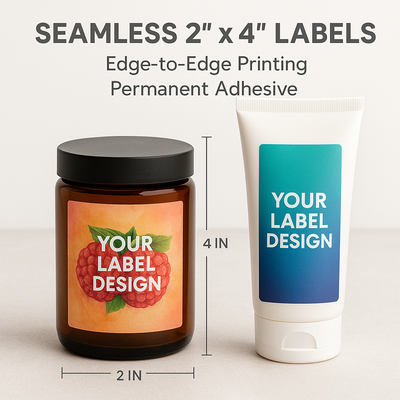 Rectangle Waterproof Labels 2x4 Canada | Custom Bottle & Jar Labels Niagara Stands Out