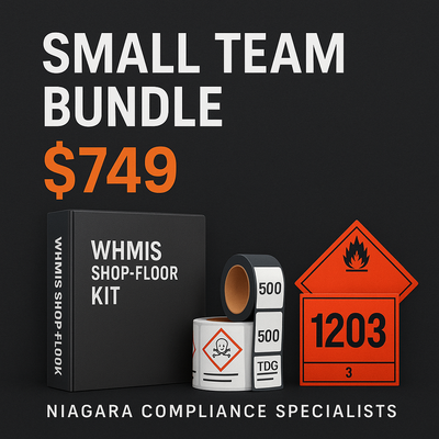 Complete WHMIS + TDG Compliance Bundle — Niagara 48h Fulfillment Niagara Stands Out