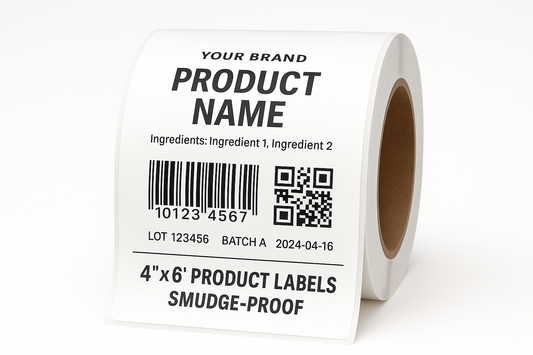Product Labels — 4" × 6" Smudge ProofProductLabelsClose Up