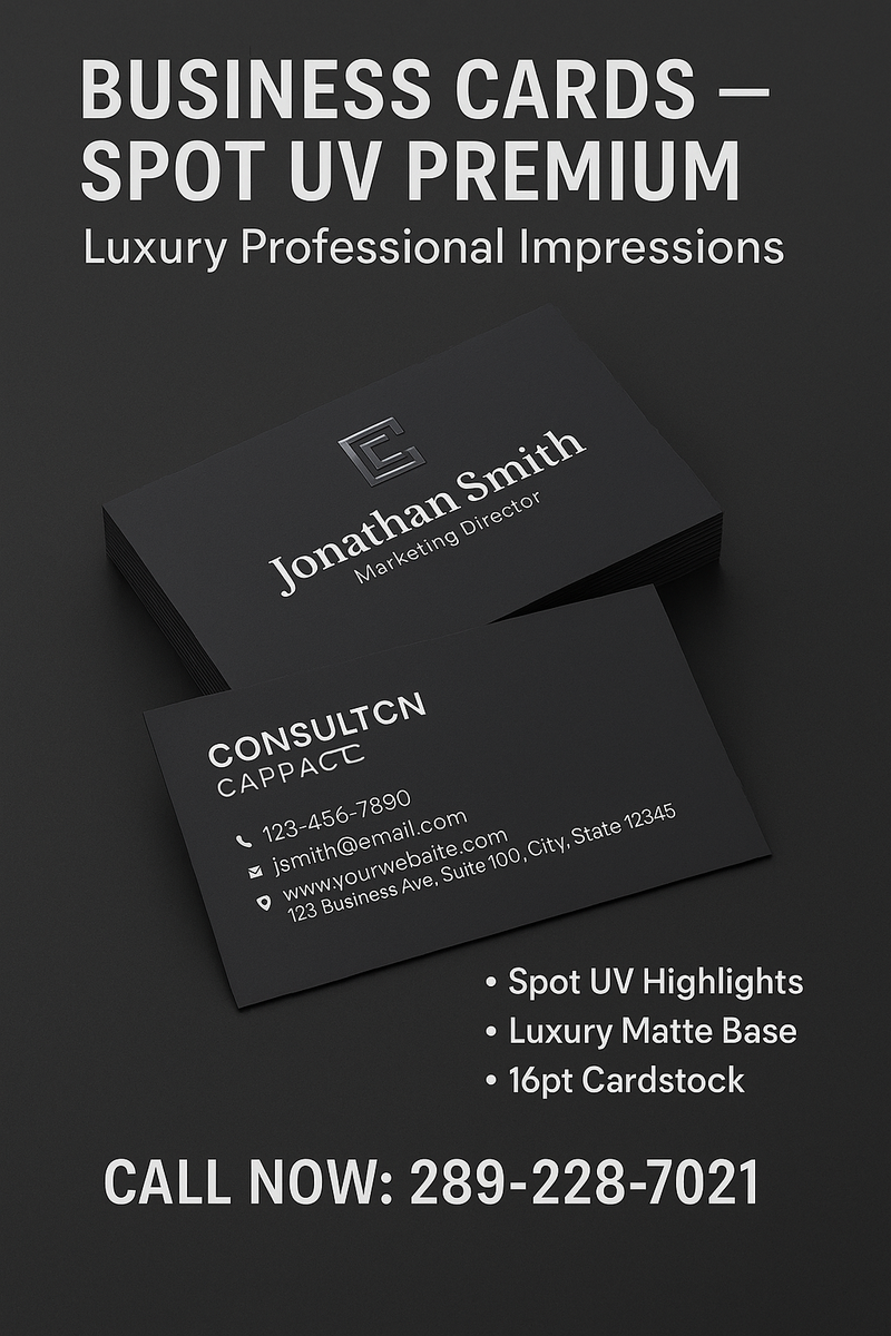 Business Cards — Spot UV Premium Niagara Stands Out