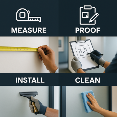 Frosted Privacy Window Film — Measured & Installed (St. Catharines) Niagara Stands Out