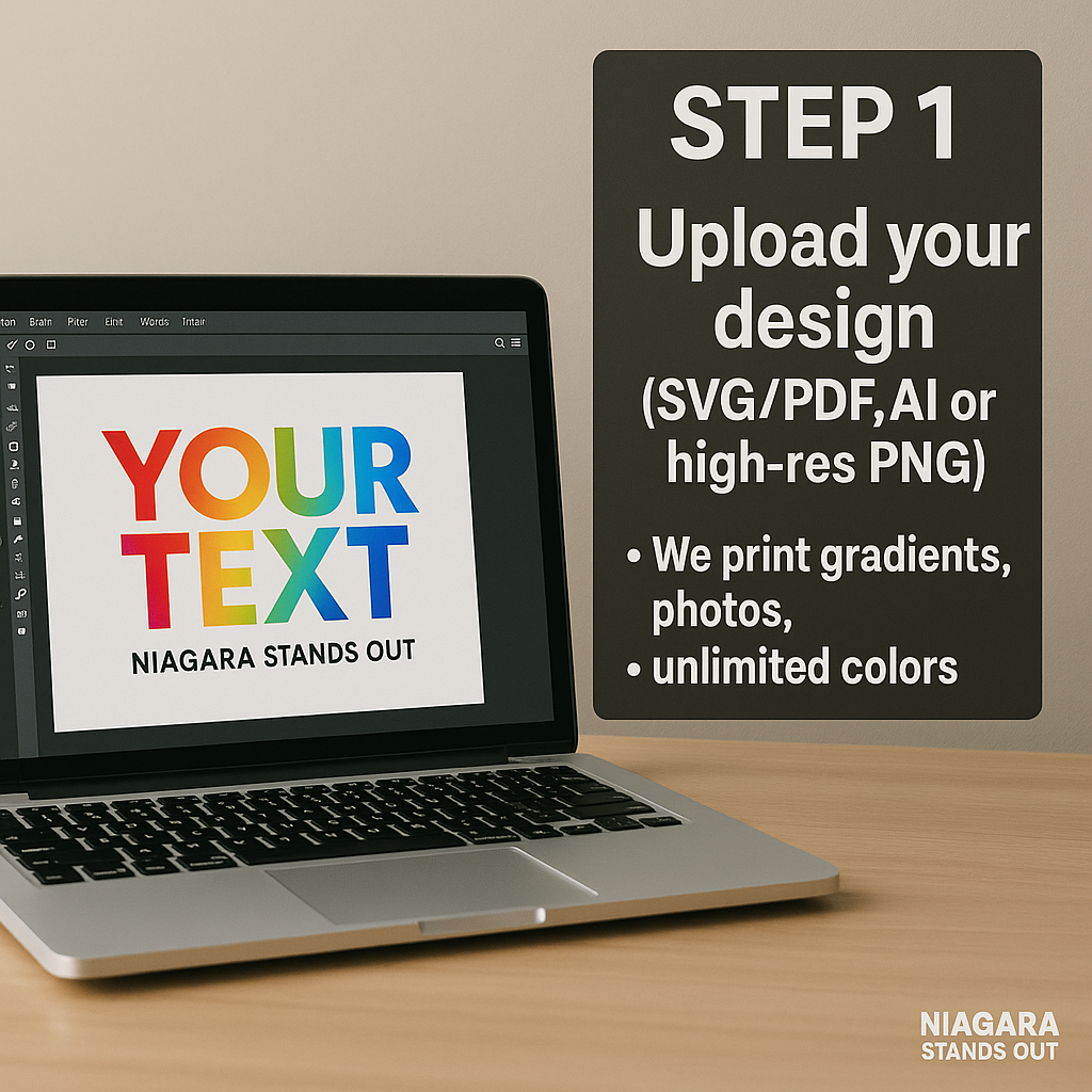 Custom Cut Vinyl Lettering — Fixed Sizes Niagara Stands Out