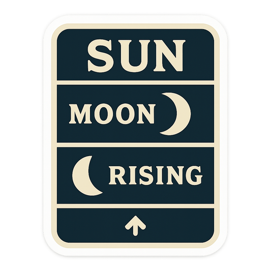 Sun, Moon, Rising Emblem Sticker - Product Image