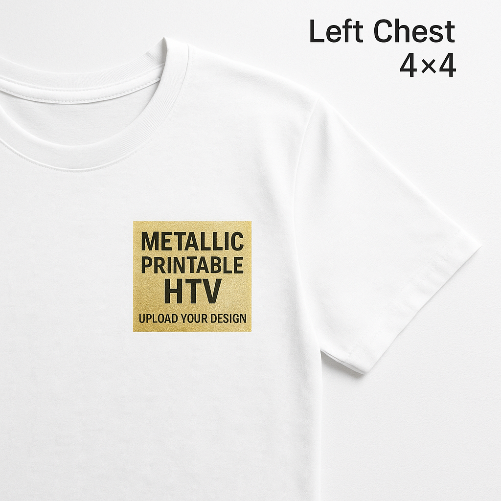 Custom Metallic Printable HTV — Printed & Masked Iron-On — Upload Your Design