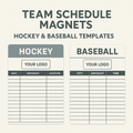 Team Schedule Magnets — Sports & Sponsor (Canada)