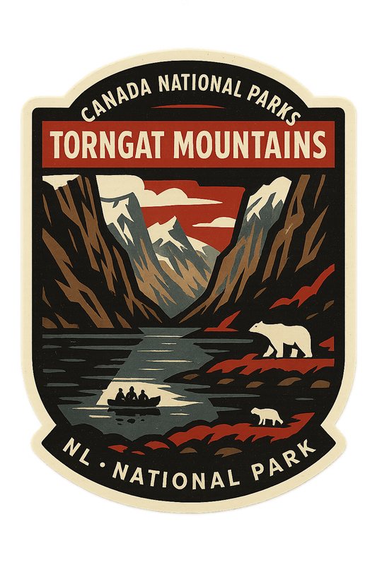 Torngat Mountains National Park Sticker Canadian National Torngat Mountains National Park Emblem