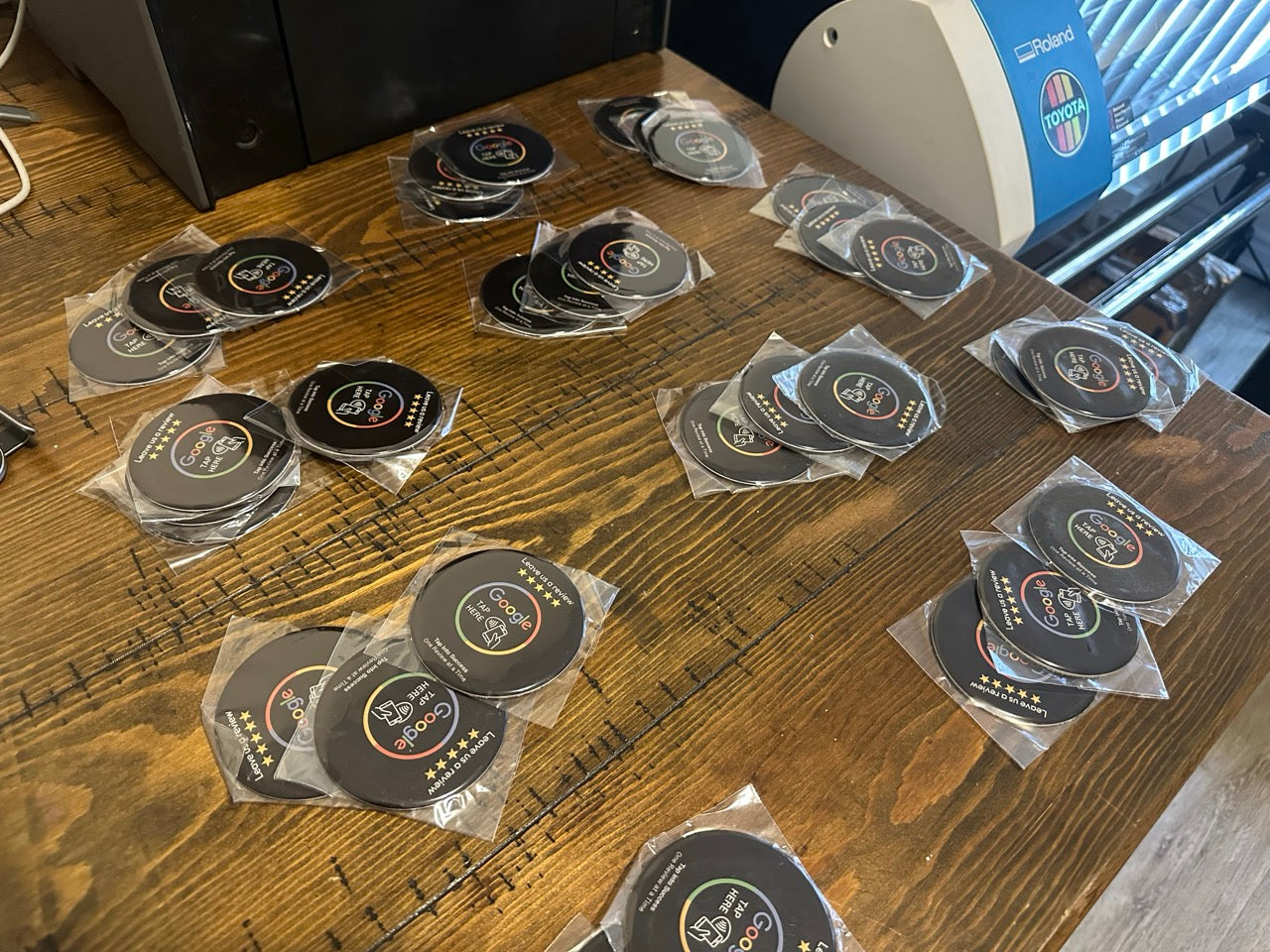 Get 5X More Reviews: NFC/QR 6-Pack (3 Flat Plaques + 3 Decals)