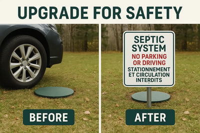 Cottage Septic & Well Safety Signs | Bilingual & Weatherproof | Made in Canada Niagara Stands Out