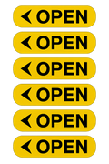 Reflective “OPEN” Door Safety Stickers — High-Visibility Pack Niagara Stands Out