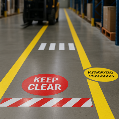 Warehouse Floor Safety & Aisle Marking Pack | CSA Compliant | Industrial Floor Tape Canada Niagara Stands Out