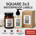 Square Waterproof Labels 3x3 Canada | Custom Color Auto-Cut Singles Niagara Stands Out