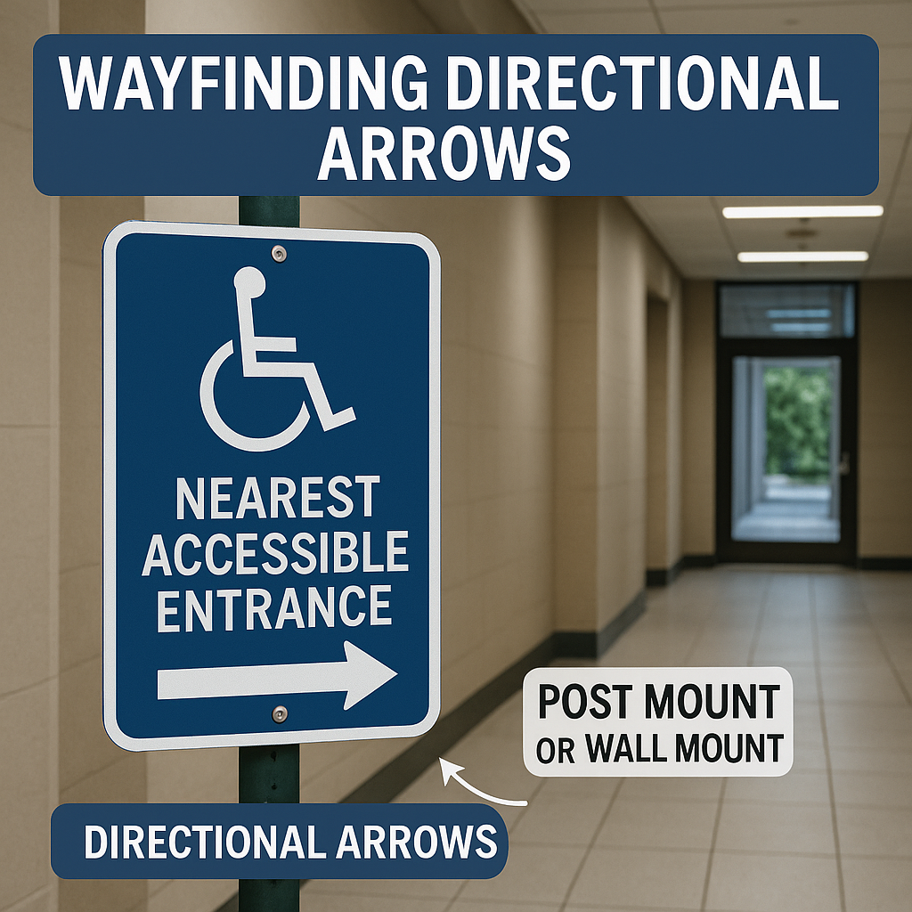 Accessible Entrance & Wayfinding (ISA) Signs - Ontario Building Code | Multiple Sizes & Mounting Options Niagara Stands Out