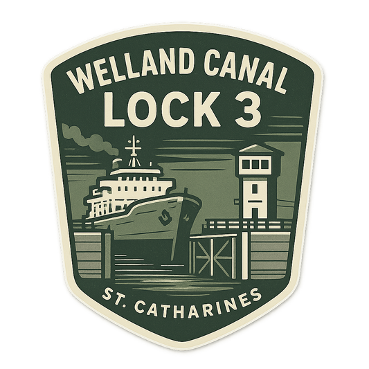 Same-Day Welland Canal Lock 3 Emblem Sticker in Niagara Welland Canal Lock  Emblem