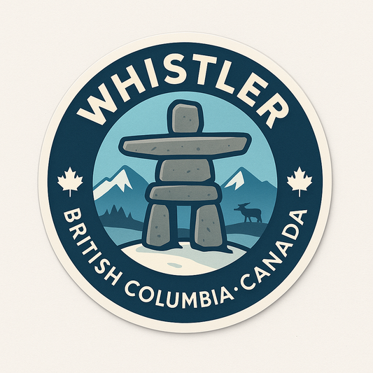 Whistler Inukshuk Travel Sticker | Canadian Symbol Sticker - Product Image