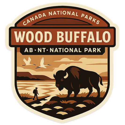 Wood Buffalo National Park Waterproof Vinyl Sticker Wood Buffalo National Park Emblem