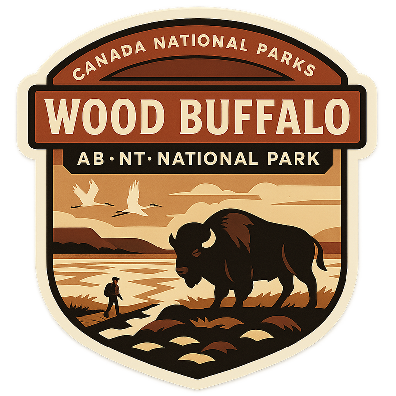 Wood Buffalo National Park Waterproof Vinyl Sticker Wood Buffalo National Park Emblem