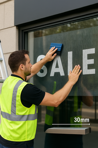 Brand Takeover — Double Fascia + Window Perf x4 + A-Frame (Installed) Niagara Stands Out