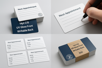 14pt C1S UV Writable Business Cards Niagara | Budget Smart Appointment Cards | High-Volume Professional Cards St Catharines Niagara Stands Out