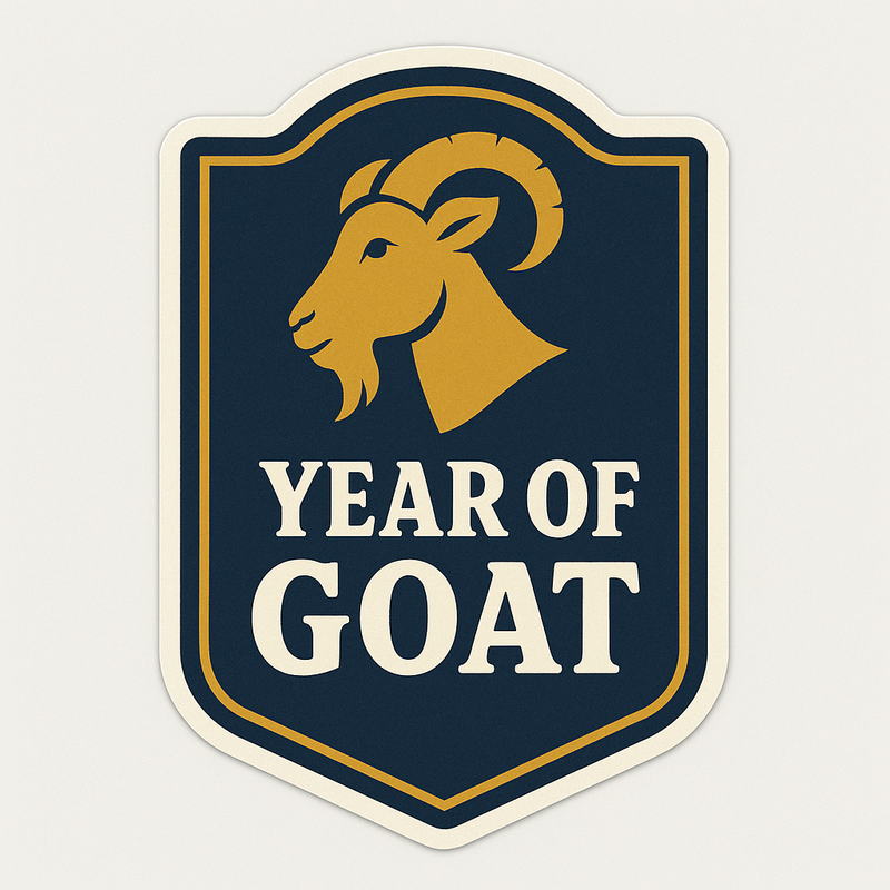 Year of the Goat Sticker | Chinese Zodiac Decal - Product Image