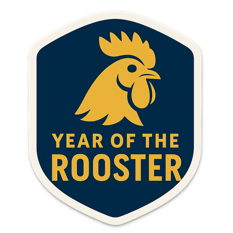 Year of the Rooster Sticker | Chinese Zodiac Decal - Product Image