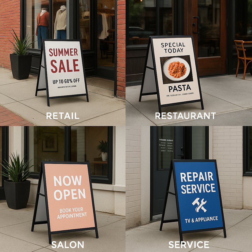 A-Frame Sidewalk Sign 24×36 (2 Inserts) Niagara Stands Out