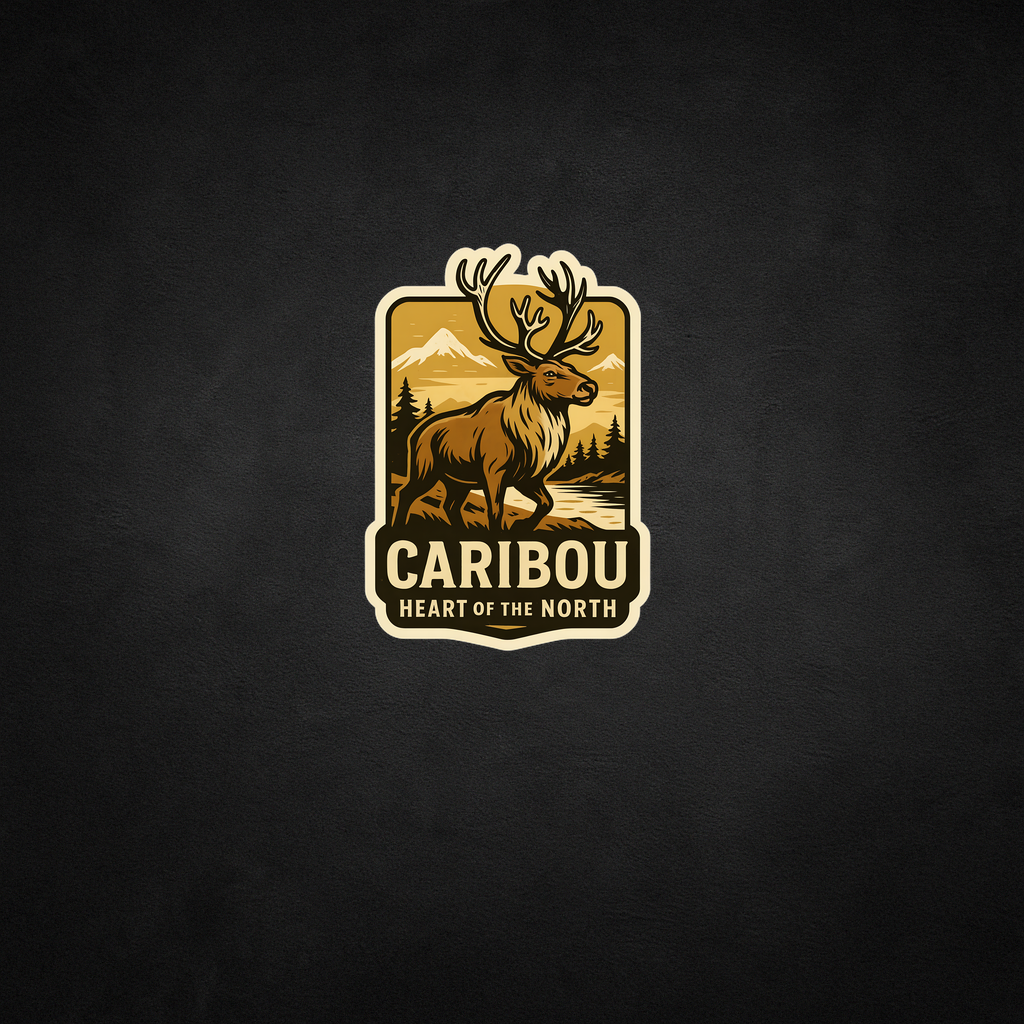 Caribou Canada Wildlife Sticker – Niagara Stands Out