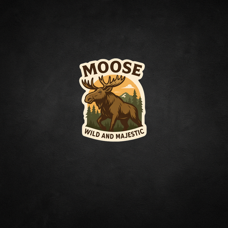 Moose Canada Wildlife Sticker – Niagara Stands Out