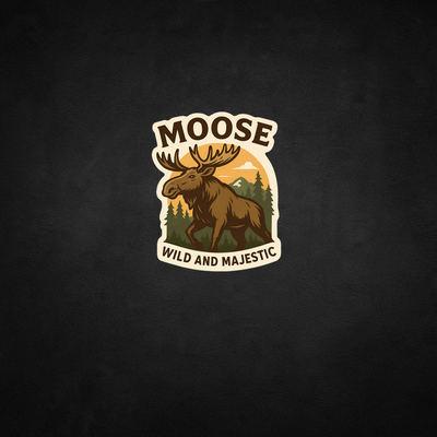Moose Canada Wildlife Sticker – Niagara Stands Out